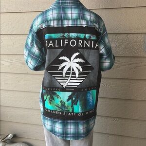 California Upcycled Flannel Shirt Size Medium Tall M Tall Unisex
